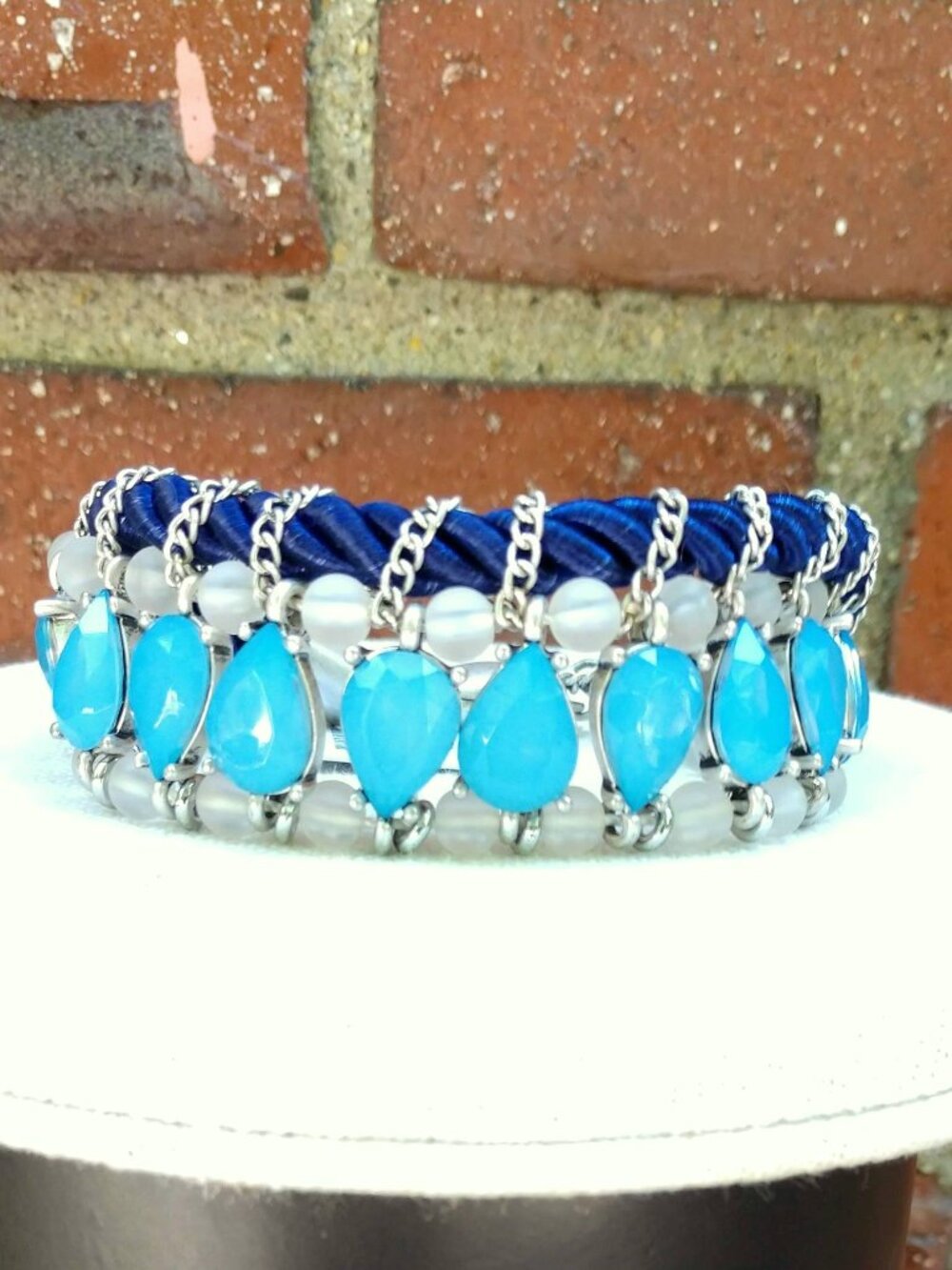 Chico's rope, chain and bead bracelet NWT